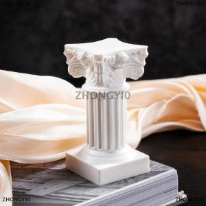 [COD] ZHONGYI0 Roman Pillar Greek Column Statue Pedestal Candlestick Stand Figurine Sculpture Indoor Home Dinning Room Garden Scenery Decor