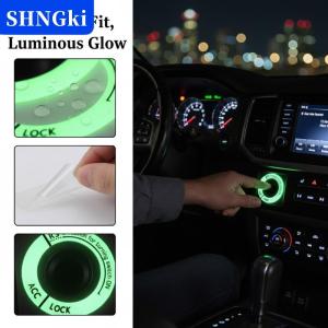 SHNGki Dạ Quang vòng chìa khóa xe 3D Sticker huỳnh quang Vòng tròn trang trí biểu tượng phát sáng cho đêm Bảng điều khiển bắt đầu nút cảnh