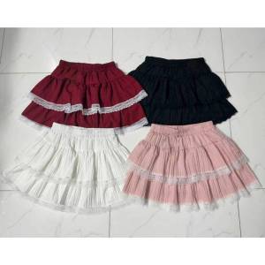 💥[Q091] Chân váy nữ dáng xòe VIỀN REN 2 TẦNG lưng chun có lớp lót trong dáng ngắn xinh xắn - L2M