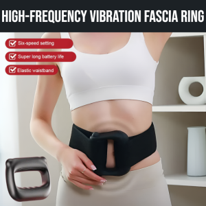 [Magic Tool For Slimming Belly] High-Frequency Vibration Fascia Ring Type-C Rechargeable Relaxing Muscle Massager Home Use Fat Reduction Abdomen Massager Massage Equipment