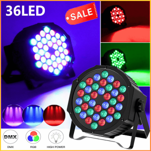 COD Alien 36 LED Lampu Sorot Panggung Warna Warni Mini Sensor Suara RGB Light Stage DMX Port 220V