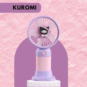 Kipas Mini Sanrio Kuromi Cinnamoroll Melody Hello Kitty Kipas Genggam Bunga