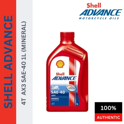 Original 550050920 SHELL ADVANCE 4T AX3 SAE-40 1L (MINERAL)
