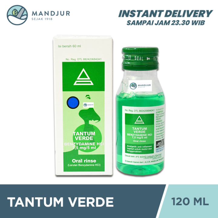 Tantum Verde Oral Rinse 120 mL - Obat Kumur Mulut dan Tenggorokan