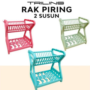 (BUBBLEWRAP) RAK PIRING PLASTIK 2 SUSUN TRILINS