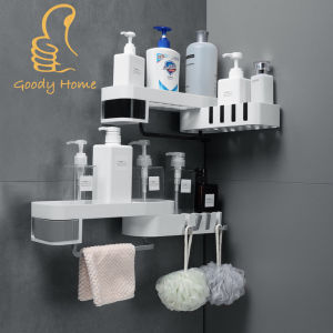 Goody Home ชั้นวางของอเนกประสงค์ มีหลายฟังชั่นปรับเปลี่ยนรูปแบบในการใช้งาน ติดผนังกระจก กระเบื้อง ไม่ต้องเจาะผนัง