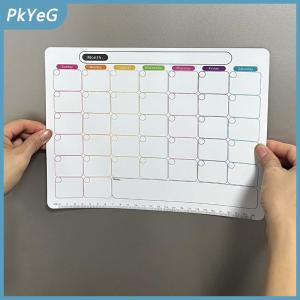 PkYeG Từ tủ lạnh khô xóa lịch hàng tháng kế hoạch bảng trắng ghi lại bảng tin Memo Pad Nhà Bếp Tủ lạnh trang trí nội thất