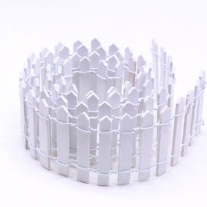 PAXTONE 90x5cm Mini Fairy Garden Fence Natural Wood Customizable Miniature Picket Fence Solid Color Decorative Micro Landscape Fence Dollhouse Decoration