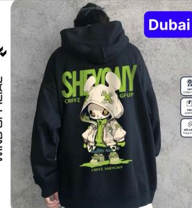 ÁO KHOÁC HOODIE CHỐNG NẮNG LÓT NHUNG TAY DÀI OVERSIZE QUỶ NHỎ SHEYOWY PHONG CÁCH HÀN QUỐC HOT TREND 2024 - DUBAI FASHION