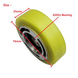 LML Escalator Mitsubishi Type Step Roller 76x25mm x 6202z (10pcs/lot) 三菱扶梯铝芯聚氨酯轮配件76x25x6202z