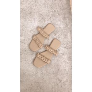 SCRUNCHIE SANDAL (DOUBLE) - sendal selop slip nyaman teplek wanita heels hak sandal wanita