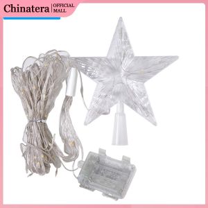Waterfall Christmas Tree Light with Topper Star LED Lights for Indoor Yard Patio Home Holiday Party Decor