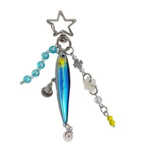 Flexible Bionic Fish Keychain Realistic Ocean Animal Shape Multi Purpose Decorative Item For Bags And Keys