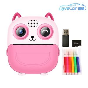 Cute 6 in 1 Digital Camera with Thermal Printing HD Photo Capture Portable Design for Kids and Beginners