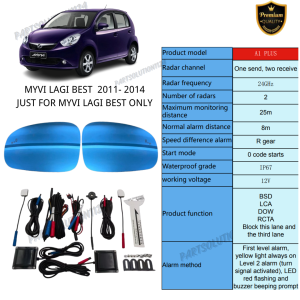 MYVI LAGI BEST 2011-2014 JUST FOR MYVI LAGI BEST ONLY BLIND SPOT DETECTION SYSTEM (BLUE MIRROR/CERMIN BIRU)