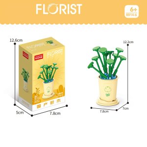LELE Mainan Bunga Block DIY Buket Bunga Nano Block 3D Puzzle Susun Mainan Kreatif Untuk Flower Hadiah untuk
