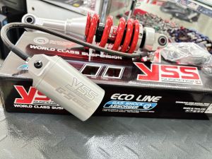 โช้คหลัง YSS Sonic G-Series Mono ยาว 255 มิล สปริงแดง แกนเงิน กระปุกเลเซอร์ (ของแท้) Sonic Dash LS  MSX 125  มีกระปุกแยก