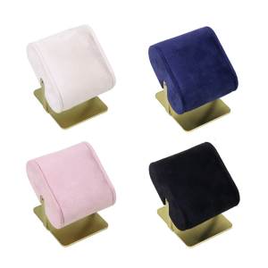 Elegant Velvets Stand Alloy Frame Compact Display Rack For Bracelets Watches Home Store Decoration