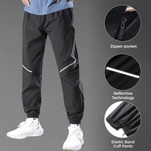 Z1BEE【M-5XL】2025 Men Quick Dry Thin Casual Joggers Loose Tapered Multi Pocket Sports Pants Plus Size