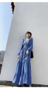NJ Kania Gaun Dress Maxi Gamis Wanita Ruffle Premium Korean Style