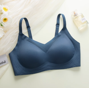 Latex Waffle Silk Seamless 3-Hook Women Bra Wireless Soft Support Comfort Lingerie Adjustable Strap