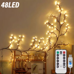 Yespery 1.6m liễu Đèn Dây Nho ngoài trời không thấm nước bóng đèn thần tiên 8 chế độ chiếu sáng cho ban công Tường Vườn đồ trang trí tự làm