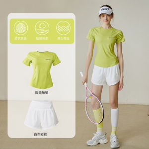 AE Womens Sports Suit 2025 New summer running quick-dry breathable ice silk cool-feel clothing for badminton and gymnastics fitness