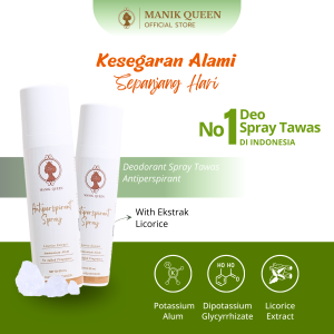 MANIK QUEEN Deodorant Tawas Antiperspirant Spray Mencerahkan Kulit Ketiak Dan Bebas Dari Keringat