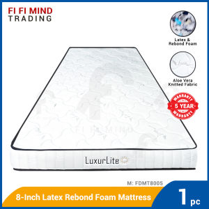ForeLax LuxurLite 8 Inches Rebonded Foam Latex Mattress Single Queen Size