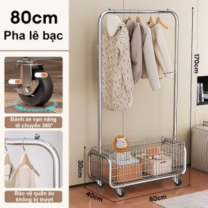 kệ treo đồ cao cấp Kệ Treo Quần Áo Kim Loại Chắc Chắn Tiện Lợi sào treo quần áo trong phòng+Bánh Xe chắc chắn và bề