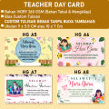 (TERMURAH) Kartu Ucapan Hari Guru / Teacher's Day Card/ Kartu Ucapan Guru / Kartu Ucapan Custom / Kartu Ucapan Terima Kasih / Kartu Ucapan Terima Kasih Hari Guru. 