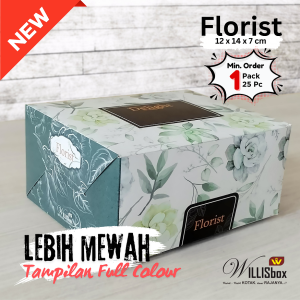 Kotak Kue 12x14x7 FLORIST Polos  / Dus Murah / Kotak Snack / Dus Roti / Kue Basah / Jajanan Pasar / Dus Martabak Manis+ Telur/Dus Ayam Goreng+Bakar / Kue Lumpur / Risoles / Lumpia