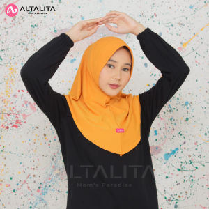 Altalita - Hijab Sport Instan Menutup Dada Kerudung Bergo Jersey Premium Jilbab Instan Qiara Penguin Size S Cocok Untuk Sekolah Olahraga Volly Futsal Senam dan Sehari-Hari