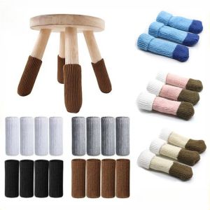 4Pc Protective Furniture Booties for Floor Chair Foot Cover Universal Non-slip Floor Protector Chair Socks Table Foot