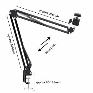 Cell Phone Holder Flexible Goose Neck Type Stand 360° Rotation Long Arm Desk Bracket Mobile Clamp For Ring LightMicShoot Video