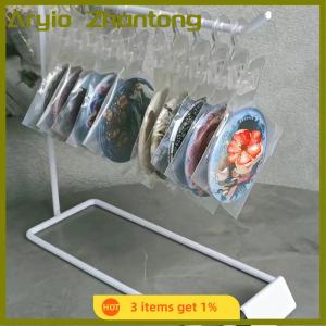 Aryio Dresser Metal Display Holder Keychains Hanging Clip Plastic Trinket Tabletop Jewelry Holder
