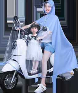 ÁO MƯA NỬA TRƯỚC TRONG SUỐT CHO MẸ VÀ BÉ ÁO MƯA CHE PHỦ TOÀN THÂN KÈM KÍNH CHẮN MƯA