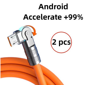 【Buy 1 Take 1】1.2M 120W 6A Rotate Super Fast Charging Usb Cable Zinc alloy Liquid Silicone USB Micro