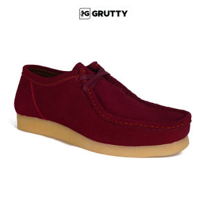 Grutty Chadwik Kulit Suede Pria Sepatu Formal Casual-Cream