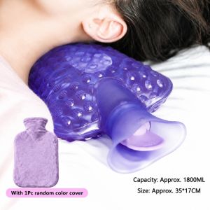 COOLSOOL 1800ML Bình nước Điểm nổi 3D PVC Bình nước massage Di động Chống cháy nổ Túi nước ấm Giảm đau