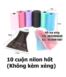Hanpet - Xẻng gắp phân chó - Túi hốt phân chó túi nilon hót cứt chó (mỗi cuộn 15 túi) / túi hót kít chó / hướng dẫn sử dụng túi bốc kít chó / túi đựng phân chó / túi đựng kít chó / túi rác tự phân hủy / túi đựng rác / túi phân chó