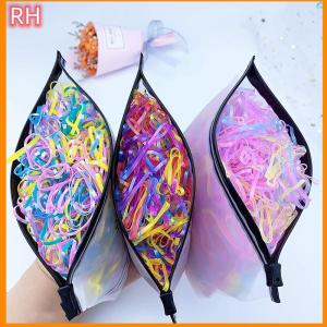 🔥🔥🔥ranghe แถบยางรัดผมแบบใช้แล้วทิ้งสำหรับเด็กผู้หญิง1000ชิ้นสายรัดผมแบบยืดหยุ่นที่คาดผมสำหรับเด็กอุปกรณ์เสริมสำหรับเด็ก