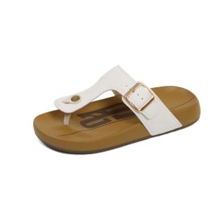 YOTO Birken-Style Flip Flops For Women Adjustable Metal Buckle Strap Summer Beach Flat Sandals