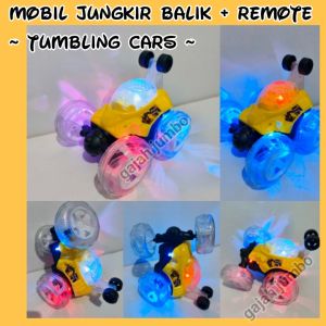 Mainan Mobil Mobilan RC Remote Control Tumbling Jungkir Balik Lampu Stunt Rolling Twister Berputar 360 Racer