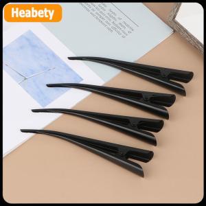 【2-3 days delivery】 4Pcs 12.5cm Long Metal Hair Clips Hollow Flower Duckbill Hair Clamps Hair Accessories Duck Teeth Bows Hairgrips Hairdressing Salon Tip Clip Black Clip