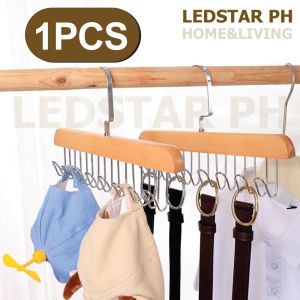 6pcs/4pcs/2pcs 8Hooks Solid Wood Hanger Bra Hanger Belts Rack Tie Cap Non-Slip Holder Underwear Organizer Storage