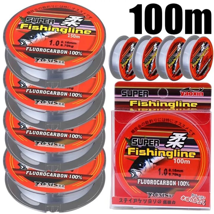100M Nylon Fluorocarbon Fishing Line High Strength Saltwater Wire