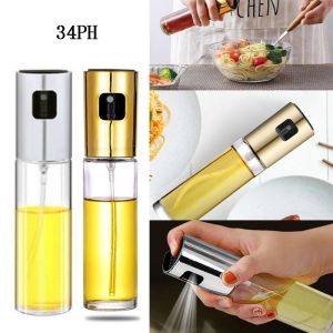 100ml Oil Spray Bottle Kitchen Spray Transparent Vinegar Bottle Dispenser for Grilling Salad Baking
