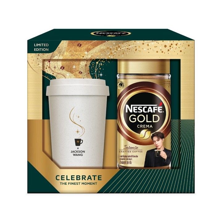 Nescafe Gold Crema Gift Set Instant Coffee (พร้อมแก้วพี่แจ๊ค) ชุด