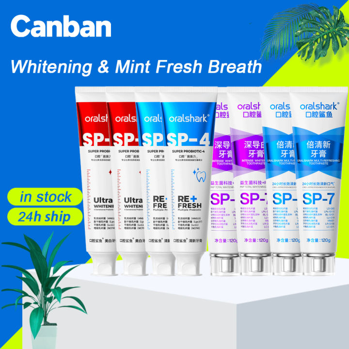 Canban Oral Shark Toothpaste SP-4 SP-7 Probiotic Whitening Toothpaste ...